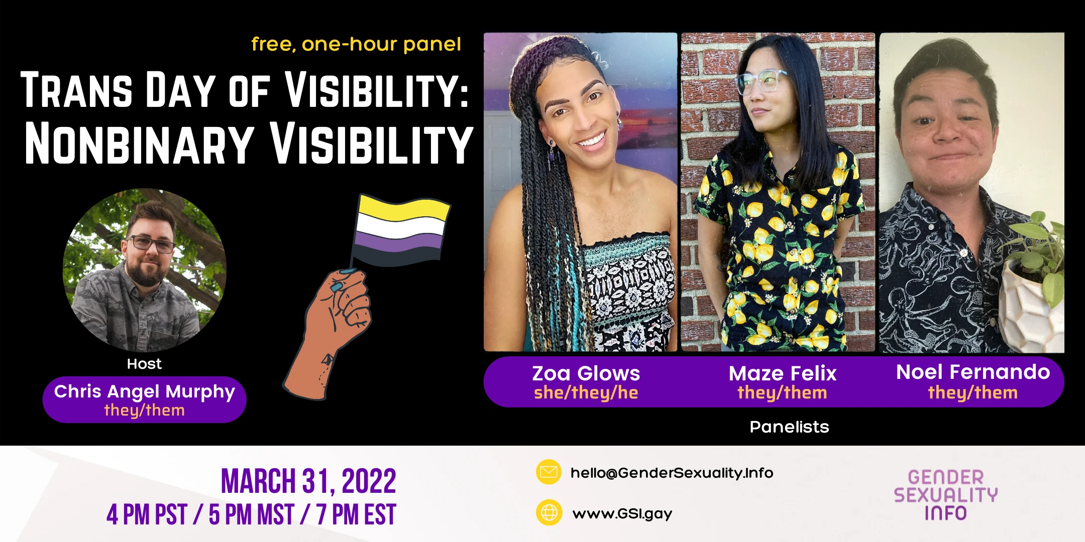 Trans Day of Visibility: Nonbinary Visibility Panel